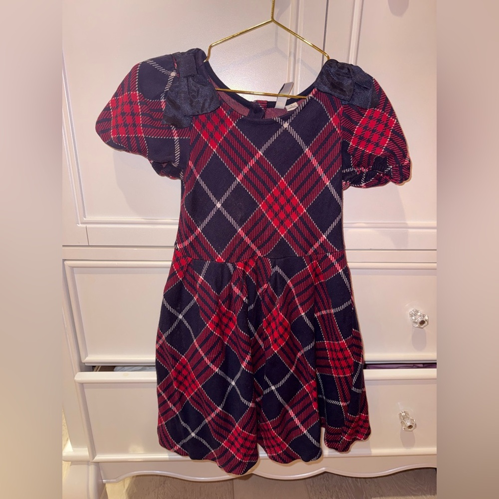 Janie and Jack Red and Black Plaid 👗